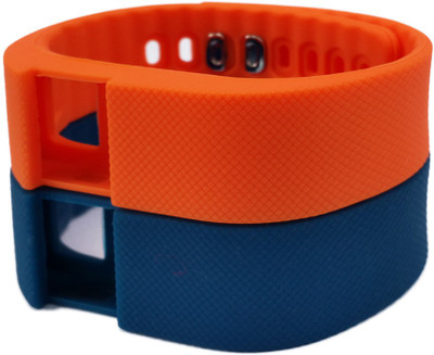 

fbandz Replacement strap for TW64, Mil64, Skull64, TW64S and Akira64 Smart Band Strap(Blue, Orange), Light-blue;orange