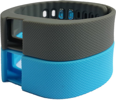 

fbandz Replacement strap for TW64, Mil64, Skull64, TW64S and Akira64 Smart Band Strap(Grey, Blue)