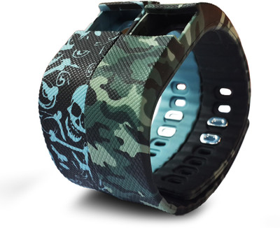 

fbandz Replacement strap for TW64, Mil64, Skull64, TW64S and Akira64 Smart Band Strap(Grey, Green), Beige;green