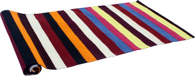

Ryan Anti-Skid Rubber Coated Cotton Handwoven Yoga / Exercise Mat Multicolor 3 mm Yoga Mat