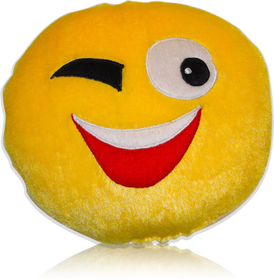 

Akshat Stuffed Plush Naugty Emoji Smiley Cushion - 6 inch(Yellow)