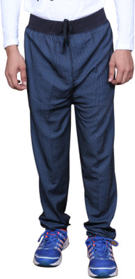 Indistar Solid Men Blue Track Pants