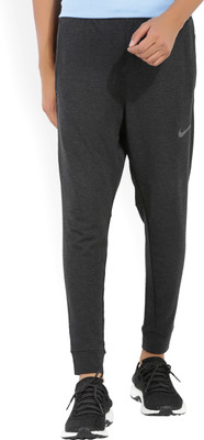 nike solid men's grey track pants
