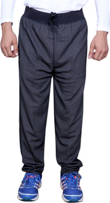 Indistar Solid Men Black Track Pants