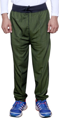 Indistar Solid Men Green Track Pants