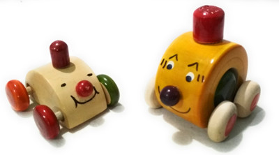 Crafts India Handcrafted Wooden Smily Car Combo(Multiple)