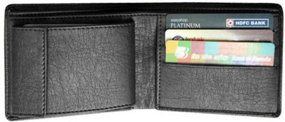

POLAND Boys Black Artificial Leather Wallet(10 Card Slots)