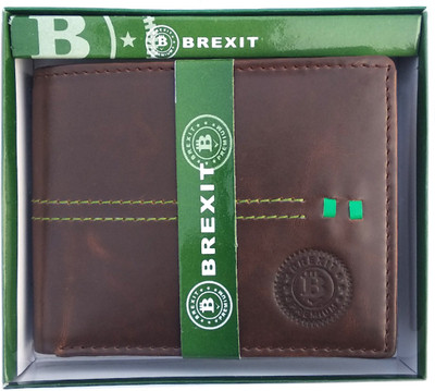 

Brexit Men Brown Artificial Leather Wallet(4 Card Slots), Dark brown