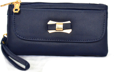 ADORSY Women Blue Artificial Leather Wallet(4 Card Slots)
