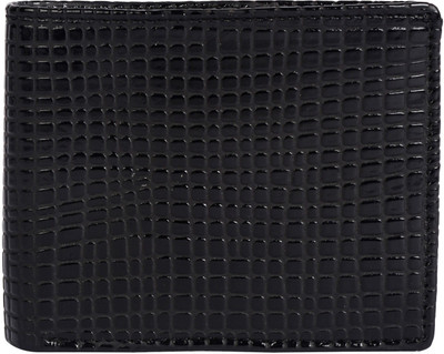 

yellow stock Men Black Artificial Leather Wallet(8 Card Slots)