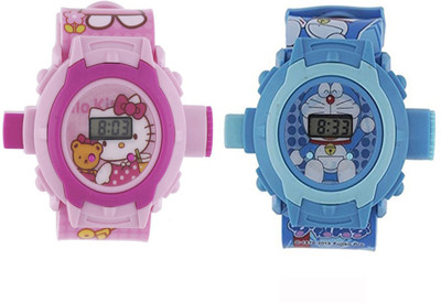 

Mettle Hello kitty & Doraemon Kids Projector Watch MT-KDW-1701-HK-DM Watch - For Boys & Girls Watch - For Boys & Girls