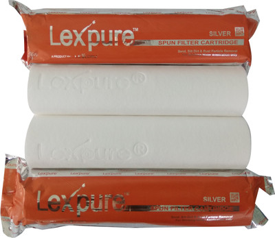 

lexcru Pokar RO Lexpure (Lexcru ) PP Spun Pre Filter 10" x 2.5" inch 4pcs, Premium Quality, Suitable for all RO Water purifier Solid Filter Cartridge(5, Pack of 1)