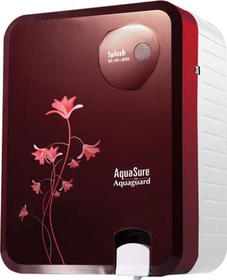Eureka Forbes Aquasure from Aquaguard Splash 6 L RO + UV + MTDS Water Purifier(Maroon, White) Eureka Forbes Aquasure from Aquaguard Splash 6 L RO + UV + MTDS Water Purifier(Maroon, White)