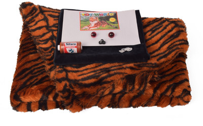 

Vardhman Soft Toys Tiger Making Kit Includes Fur Cloth , Acrylic Cloth, 2 Eyes 1 Nose , Needle Set, Reel, Draft For Making Tiger