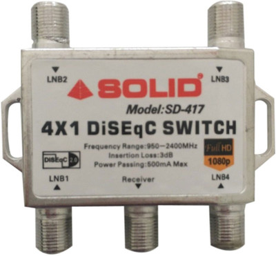

Webshoppers Plain DiSEqC Full HD LNB Satellite Multi-Switch(Pack of 1), White
