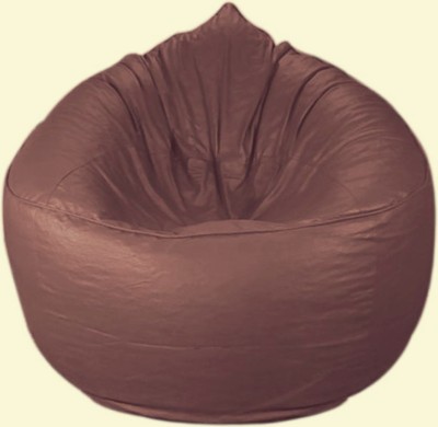 CaddyFull XXXL Chair Bean Bag Cover  (Without Beans)(Brown)