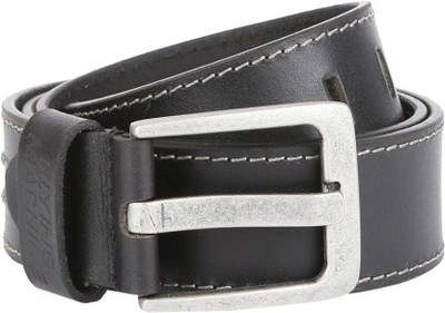 

Flying Machine Men Casual Black Genuine Leather Belt