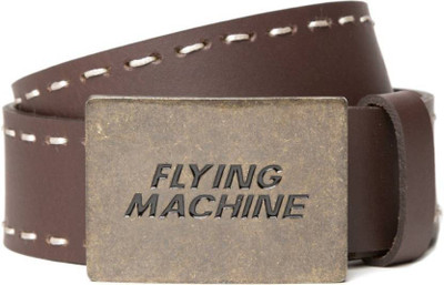 

Flying Machine Men Casual Brown Genuine Leather Belt