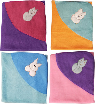 

My New Born Plain  Crib Baby Blanket(Polyester, Multicolor