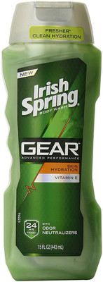 

Irish Spring Body Wash, Gear Skin Hydration Vitamin E - 443ml (15oz)(443 ml)