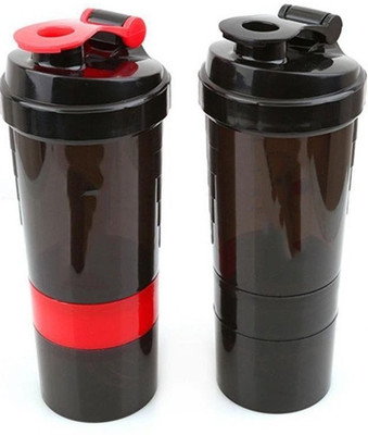 

Spider Protein shaker bottle, 550 ml, Plain, Leak proof, 2 storage with pills section(1 pc) 550 ml Shaker(Pack of 1, Red)