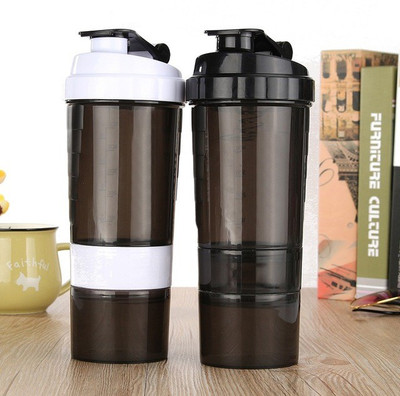 

Spider Protein shaker bottle, 550 ml, Plain, Leak proof, 2 storage with pills section(1 pc) 550 ml Shaker(Pack of 1, White), Black