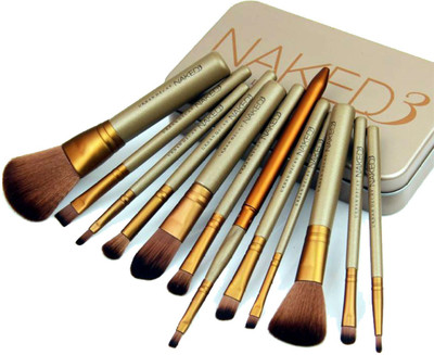 YQE Naked3 Makeup Brush Set (12 Pcs)(Pack of 12)