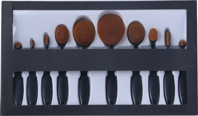 

JIAOER Set of 10 Oval Makeup Brushes Set(Pack of 10)