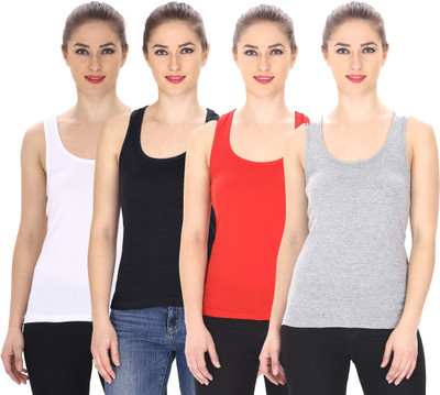 FRISKERS Women Tank Top/Vest(Pack of 4)