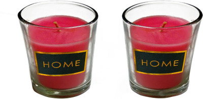 

Limerick Home Rose & Verbena Fragrance Set Of 2 Votive Candle(Pink, Pack of 2)