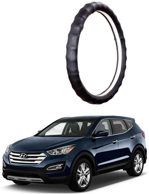 AUTO PEARL Steering Cover For Hyundai SantaFe(Gold Full Cola, Leatherite)