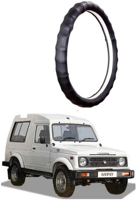AUTO PEARL Steering Cover For Maruti Gypsy King(Gold Full Cola, Leatherite)