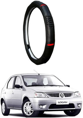 AUTO PEARL Steering Cover For Mahindra Logan(Diamond Black Red, Leatherite)