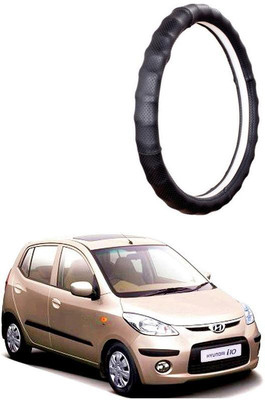 AUTO PEARL Steering Cover For Hyundai i10(Gold Full Cola, Leatherite)