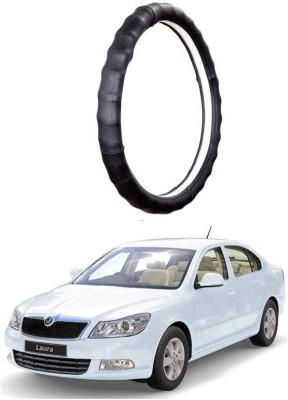 AUTO PEARL Steering Cover For Skoda Laura(Gold Full Cola, Leatherite)
