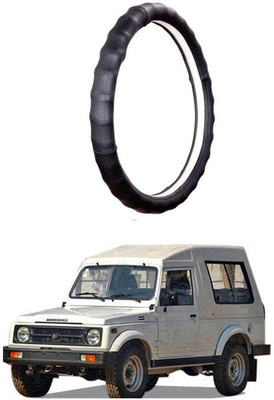 AUTO PEARL Steering Cover For Maruti Gypsy(Gold Full Cola, Leatherite)