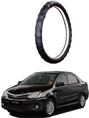 AUTO PEARL Steering Cover For Toyota Etios(Gold Full Cola, Leatherite)