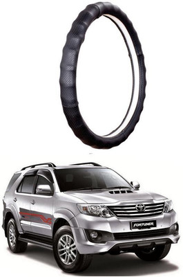 AUTO PEARL Steering Cover For Toyota Fortuner(Gold Full Cola, Leatherite)