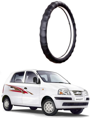 AUTO PEARL Steering Cover For Hyundai Santro Xing(Gold Full Cola, Leatherite)
