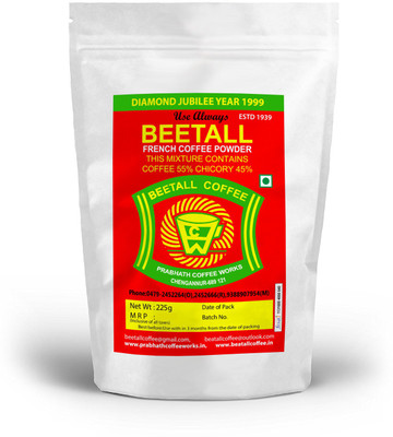 

BEETALL French Coffee Powder 450 gm for brewing in ordinary pot + 50 Gms Free for prepaid order-Coffee in a measure is a treasure Roast & Ground Coffee 450 g(Pack of 2, Chikory Flavoured)