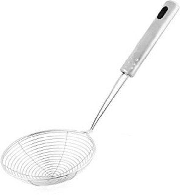 Kuber Industries Deep Fry/Mesh Strainer/Jhara/Puri Strainer set of 1 Pcs (20 Cm) Code-STJ10 Strainer(Silver)