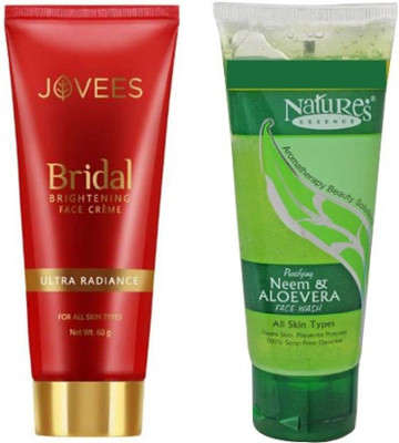 

Jovees Bridal Face Cream and Natures Neem Face wash(Set of 2)