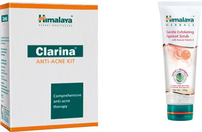 

Himalaya Clarina Anti Acne Kit, Gentle Exfoliating Apricot Scrub(Set of 2)