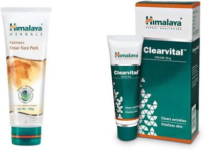 

Himalaya fairness kesar face pack, clearvital face cream(Set of 2)