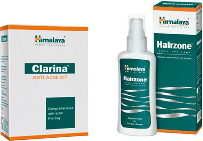 

Himalaya Clarina Anti Acne Kit, Hairzone Solution(Set of 2)