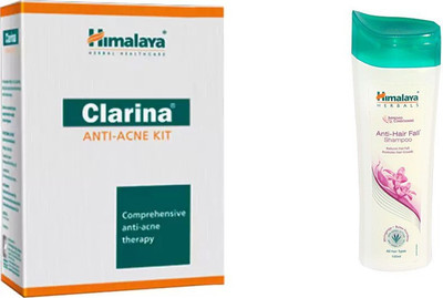 

Himalaya Clarina Anti Acne Kit, Anti Hair Fall Shampoo(Set of 2)