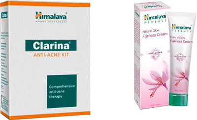 

Himalaya Clarina Anti Acne Kit, Natural Glow Fairness Cream(Set of 2)