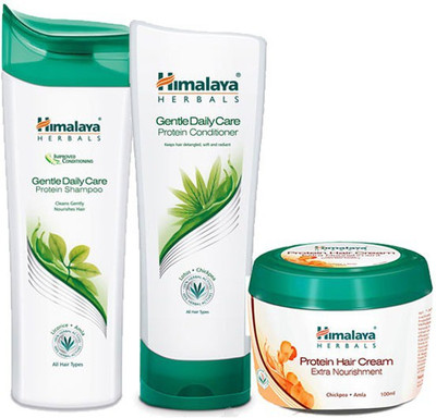 

Himalaya gentle daily protein shampoo, gentle daily protein conditioner, protein hair cream(Set of 3)