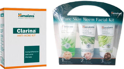 

Himalaya Clarina Anti Acne Kit, Pure Skin Neem Facial Kit(Set of 2)