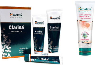 

Himalaya Clarina Anti Acne Kit, Gentle Exfoliating Apricot Scrub(Set of 2)